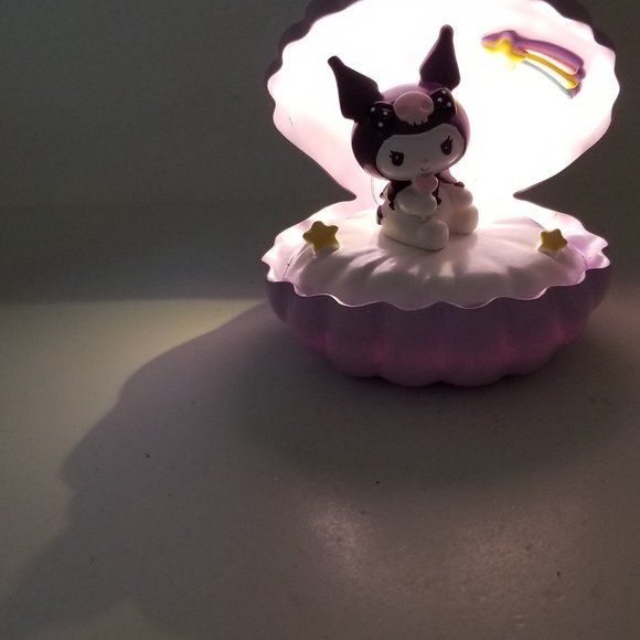 Sanrio  Kuromi Shell with rainbow, stars and cloud Led Night Light /Cake topper - Picture 4 of 16
